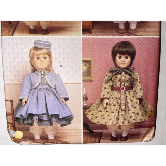 Butterick Two Vintage 18" Doll Sewing Patterns #5110 & Pattern #6667 both Uncut - Picture 8 of 12